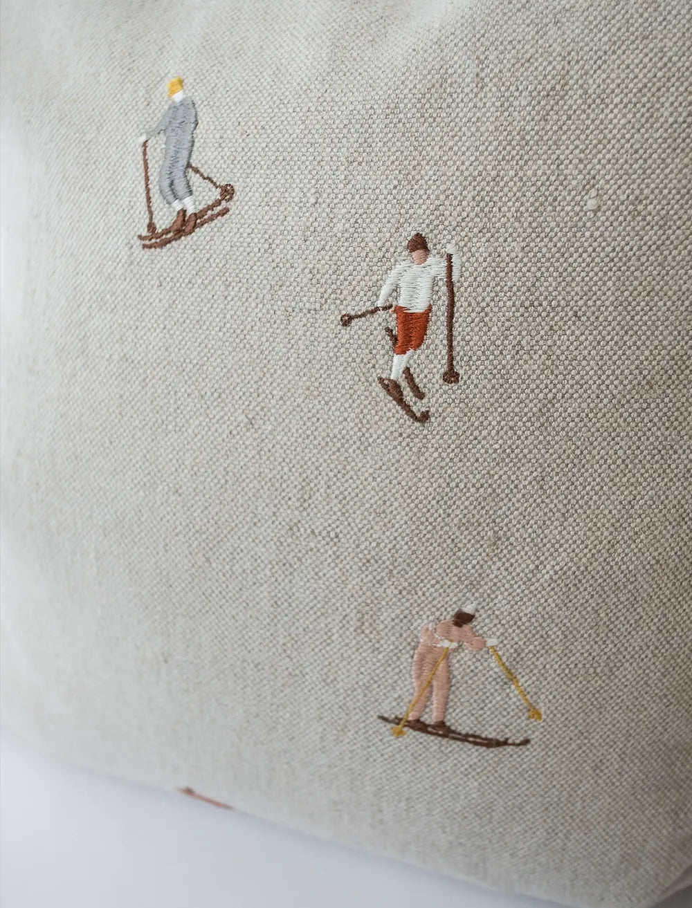 Ski themed pillows