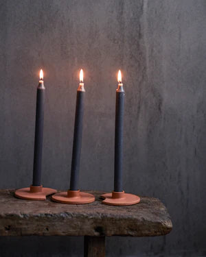 Terracotta candle holders