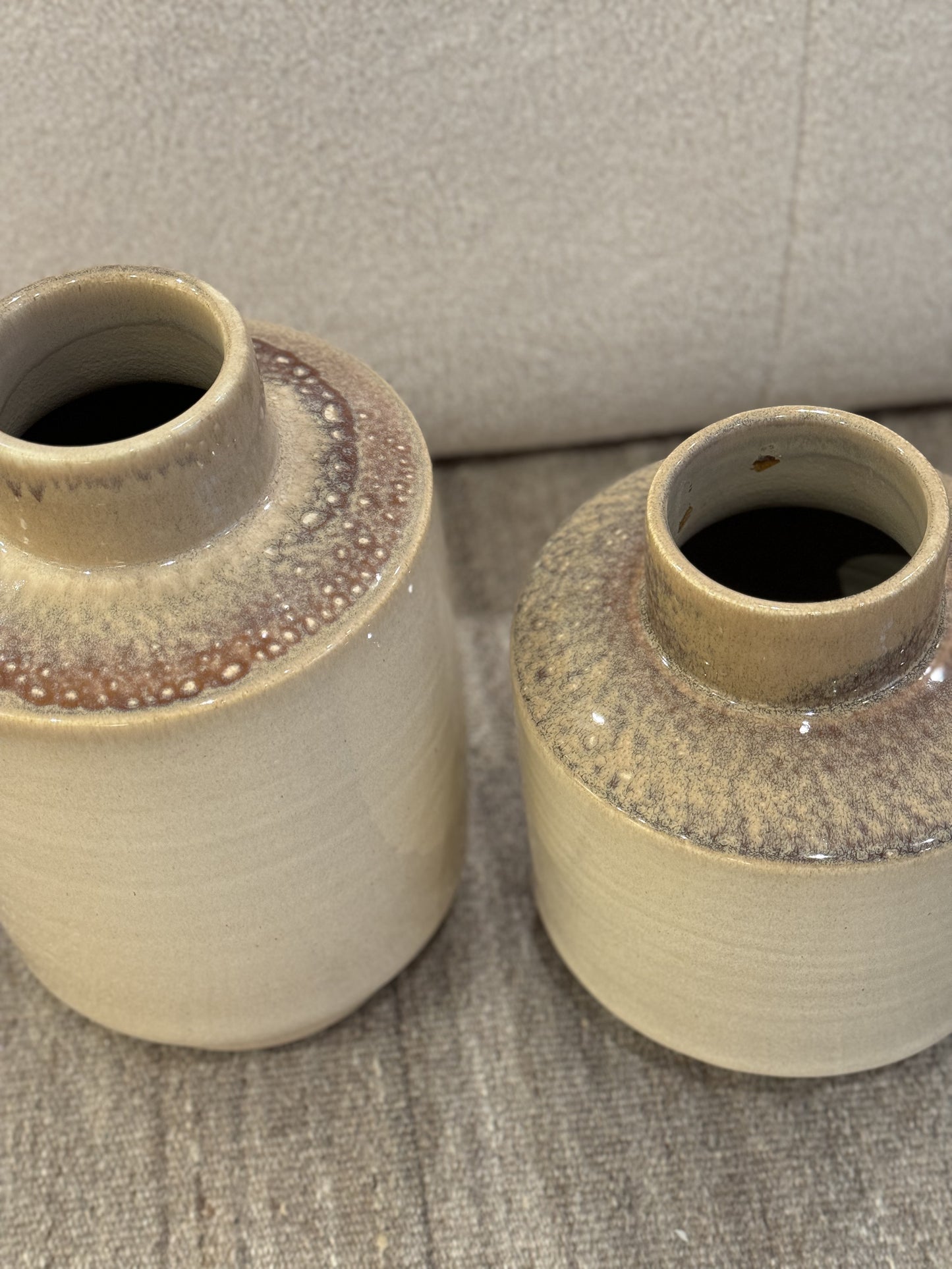 Cappuccino ceramic vases
