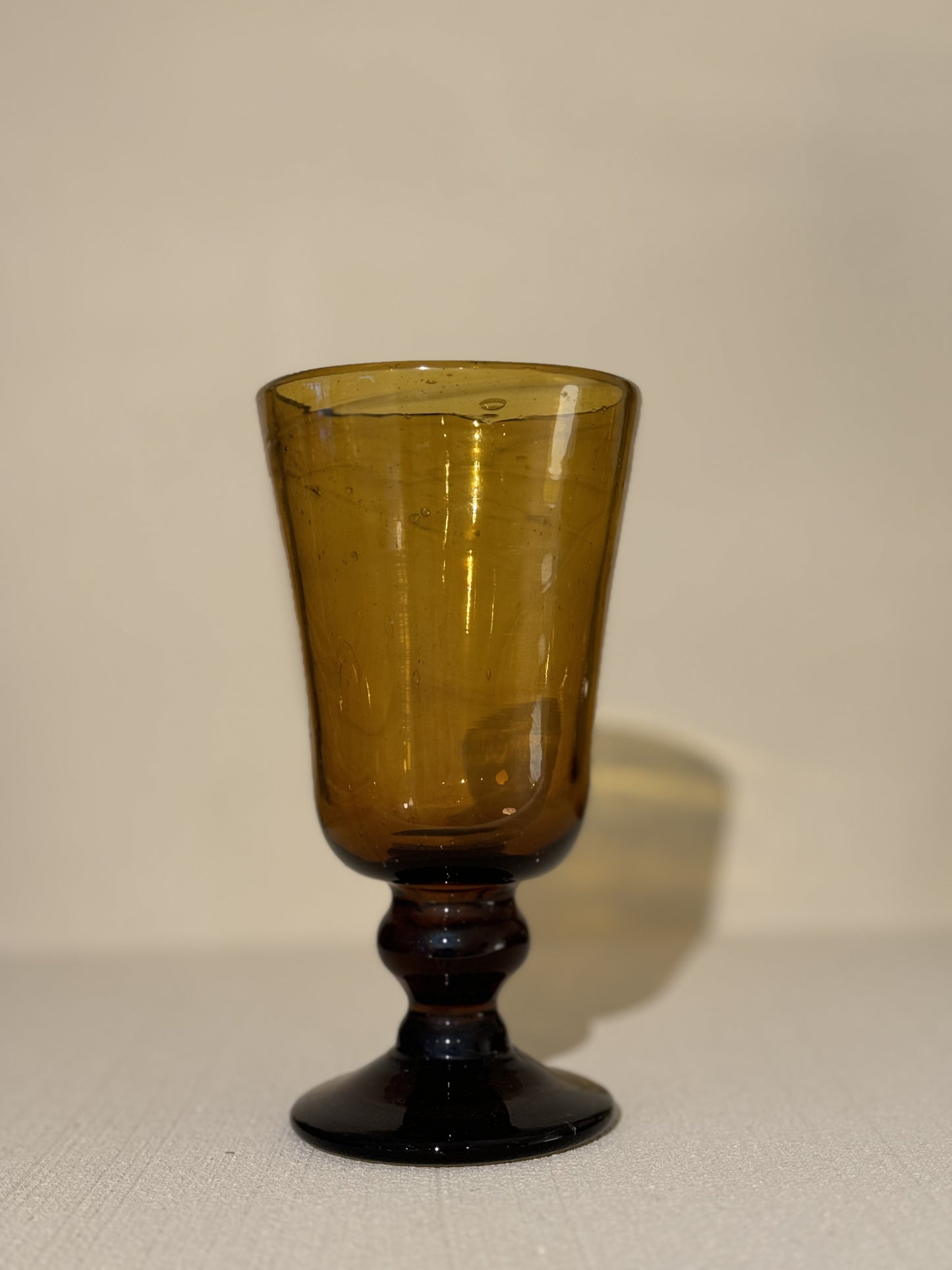 Yellow footed elegant glass