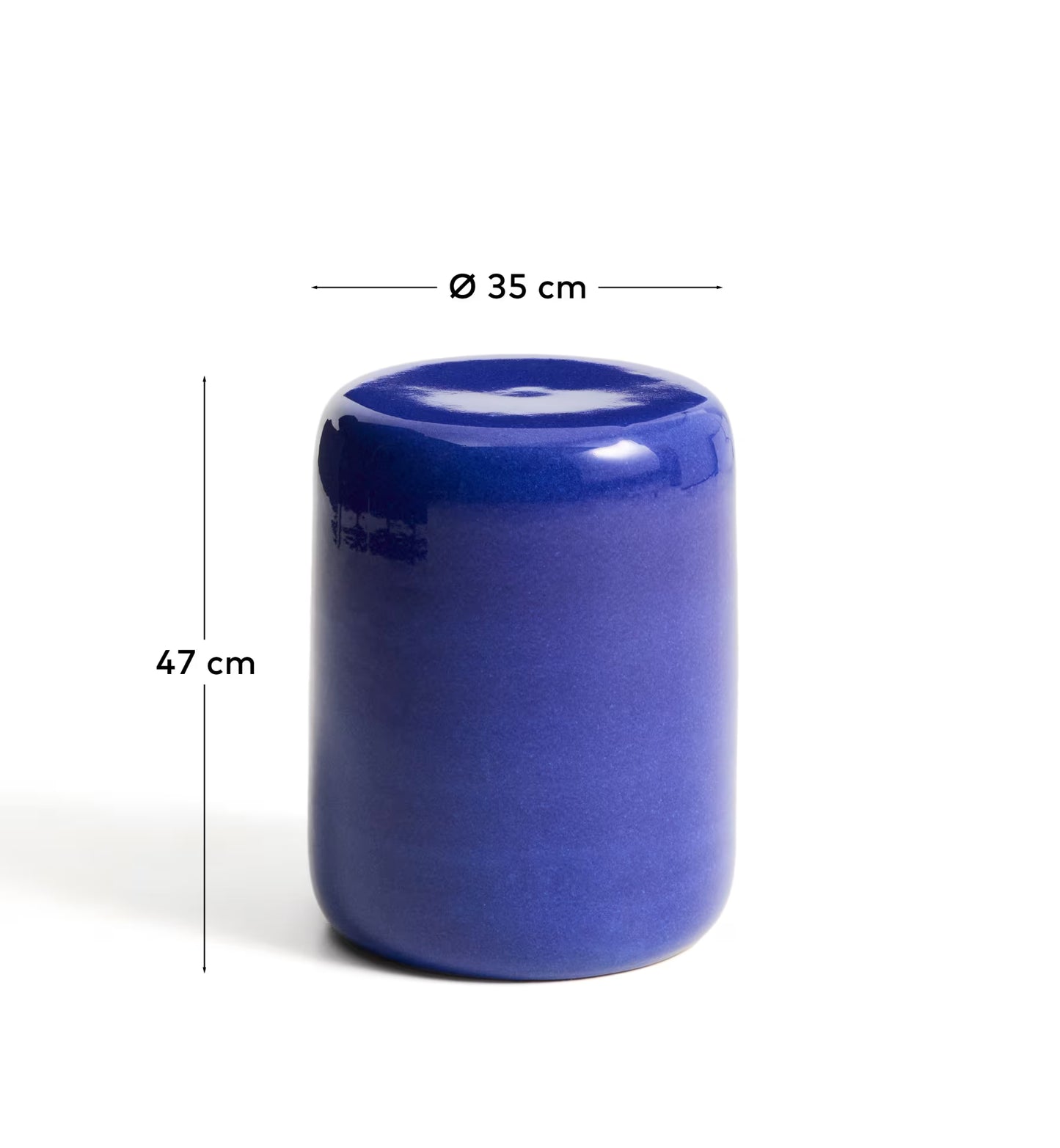 Ceramic side table blue