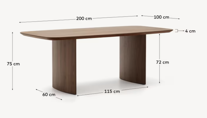 Dark wooden kitchen table