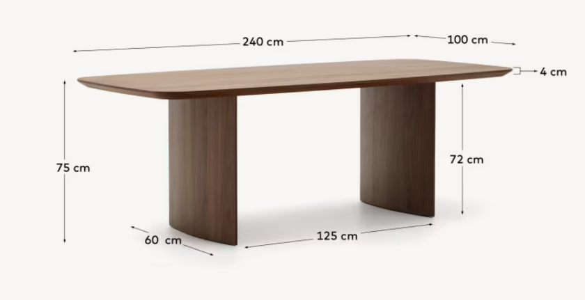 Dark wooden kitchen table