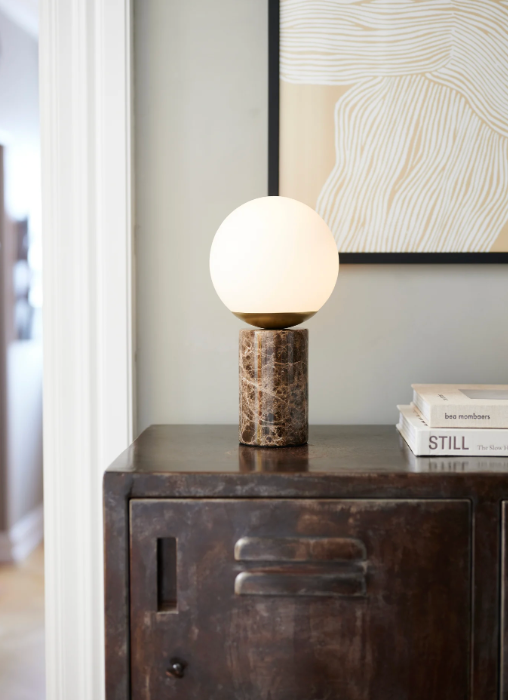 Lilly marble brown table lamp