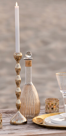 Golden candle holder