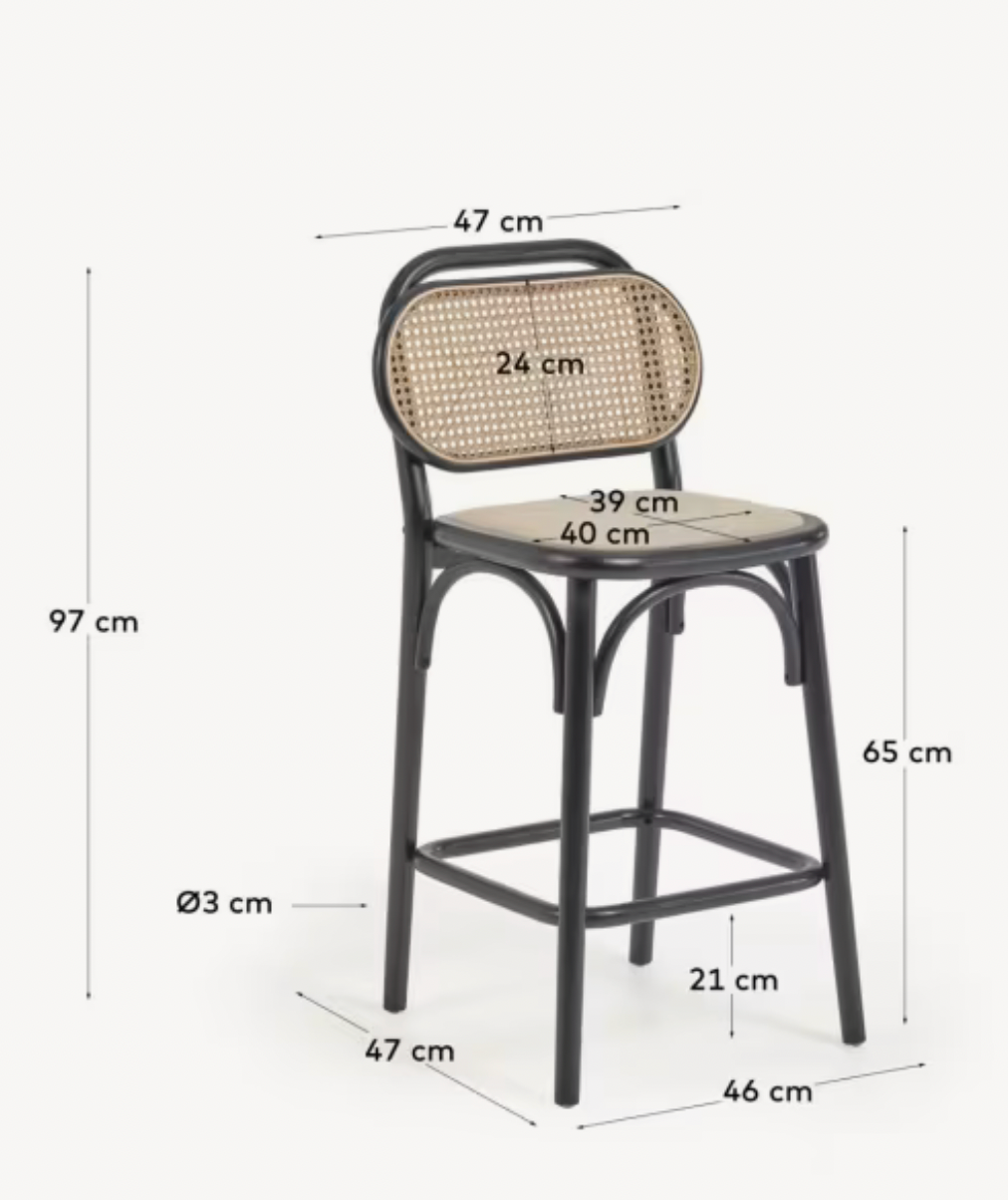 Rattan high chair