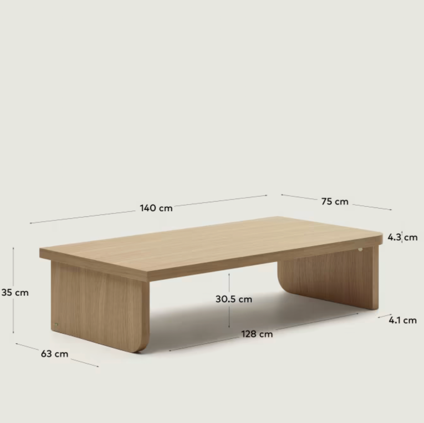 Double Oak coffee table set/2