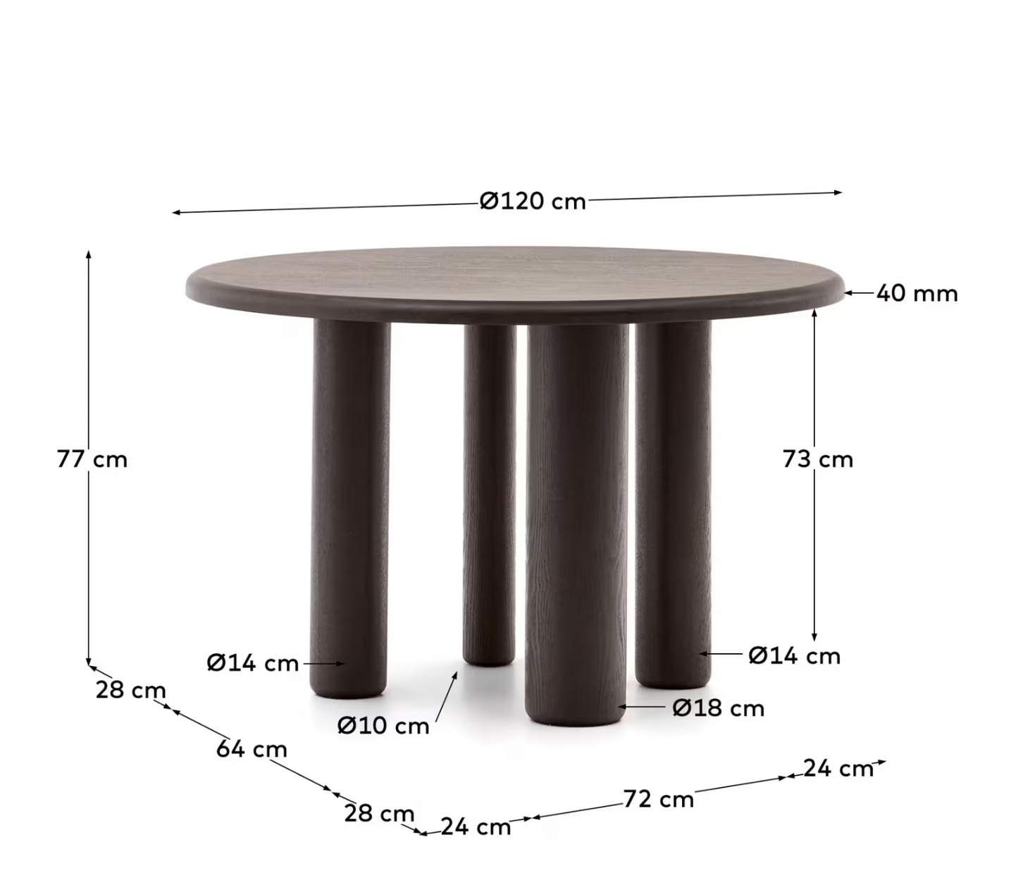 Slide round table