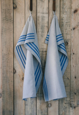 Kitchen towels with 3 large stripes