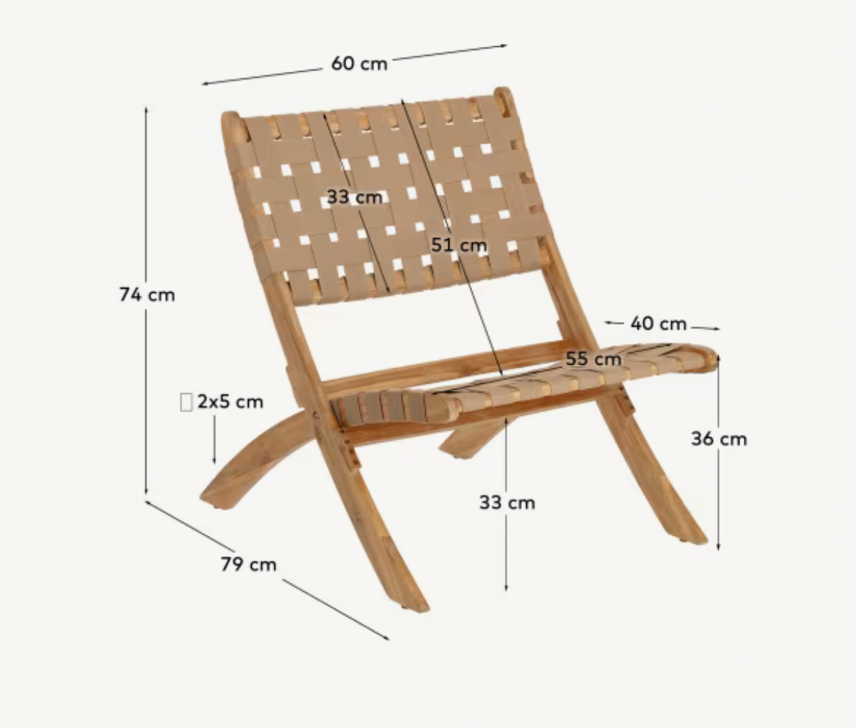 Folding lounge chair