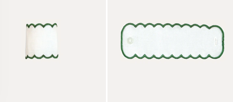 Embroided napkin ring