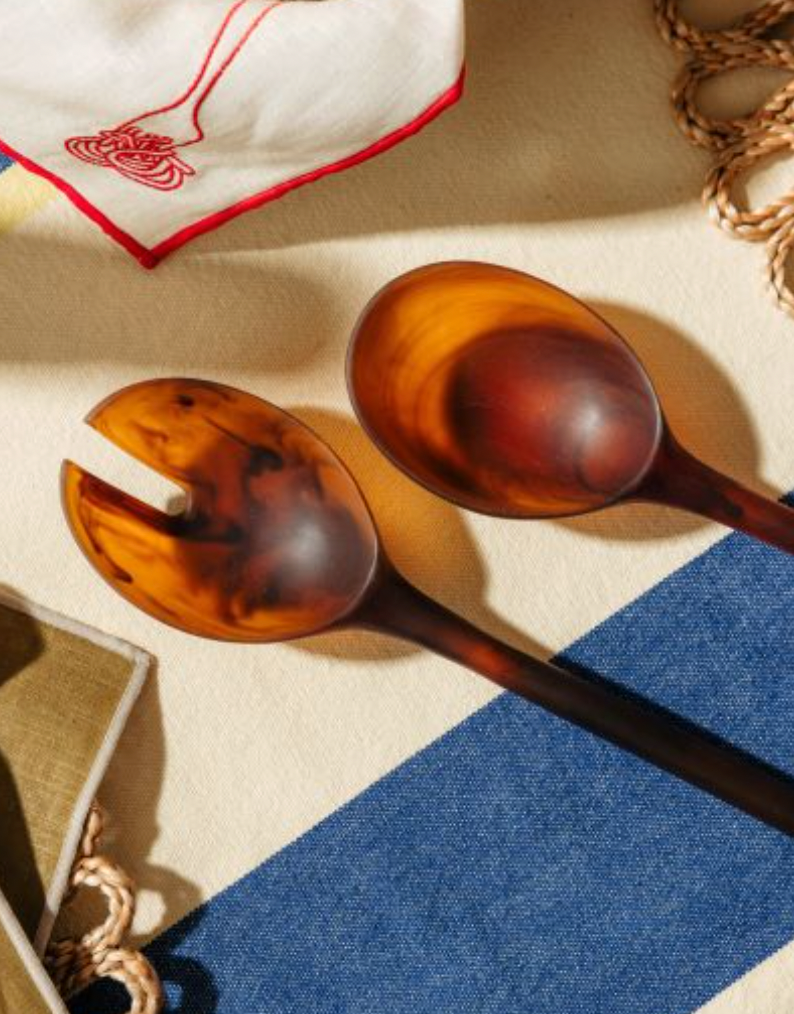 Colorful salad servers