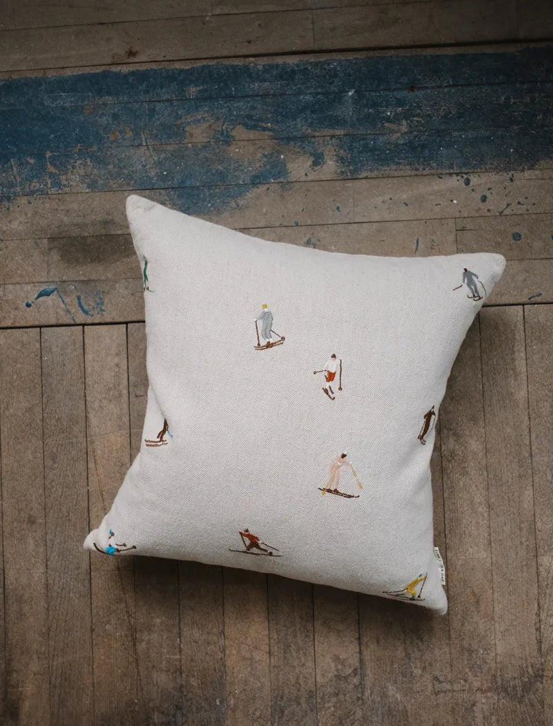 Ski themed pillows
