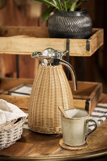 Rattan Coffee thermos