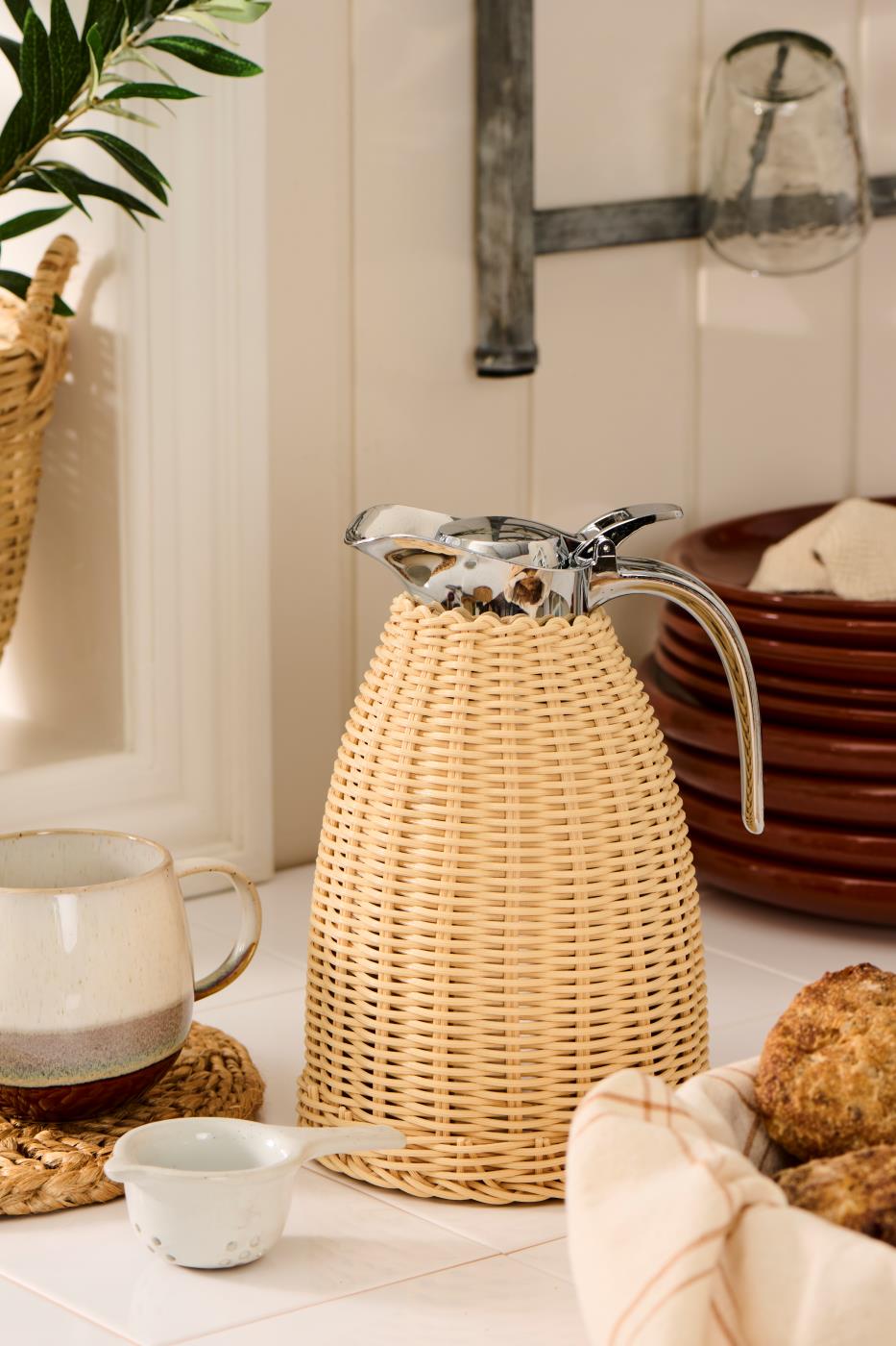 Rattan Coffee thermos