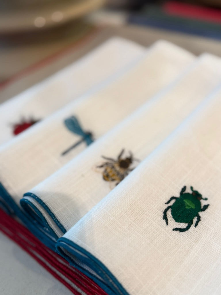 Insect napkins - set of 4