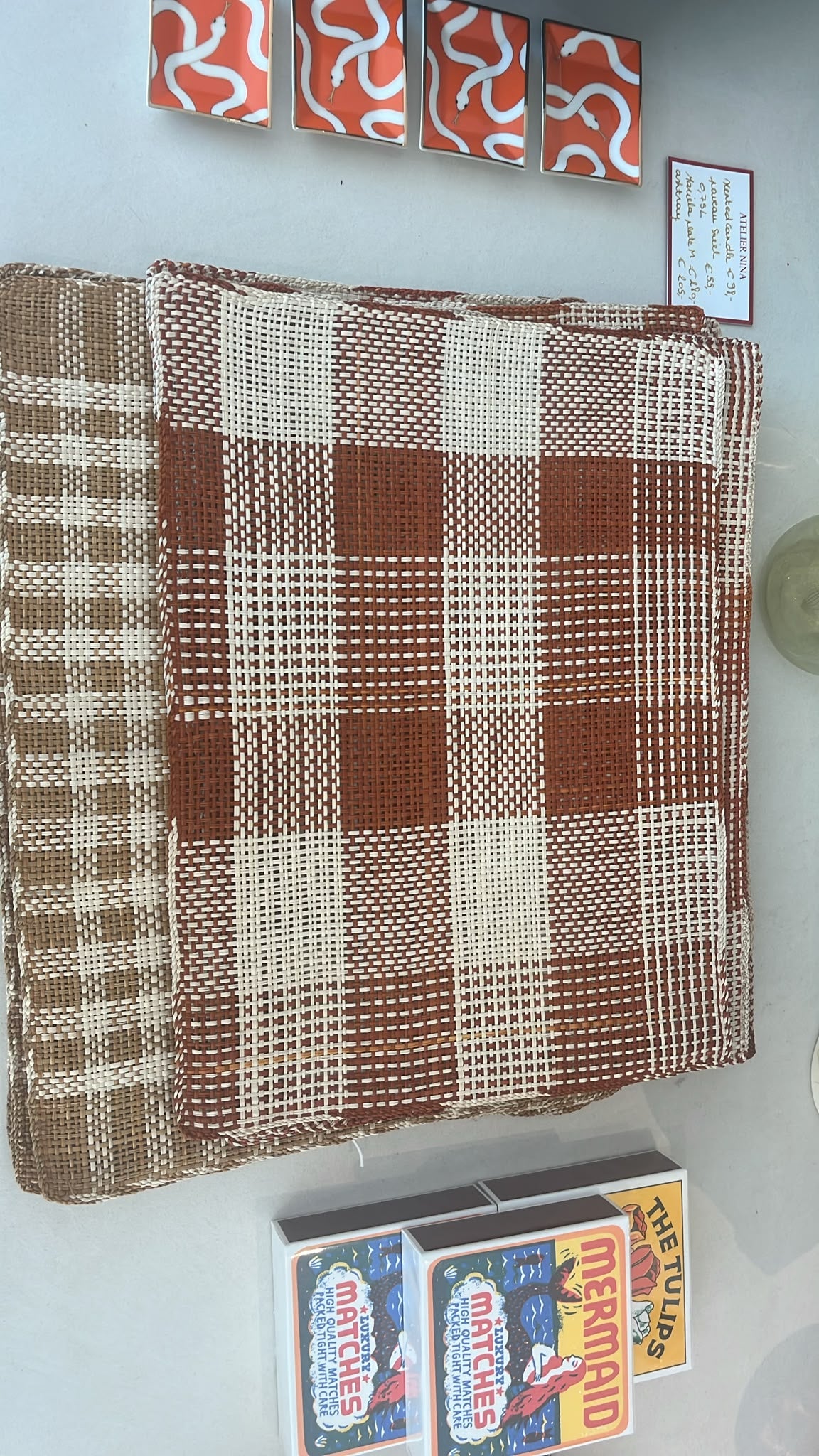 Straw placemats set of 6