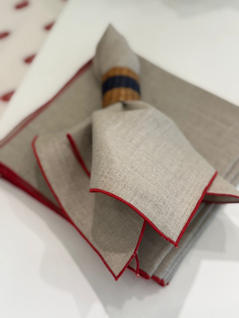 Duo linen napkins set of 6