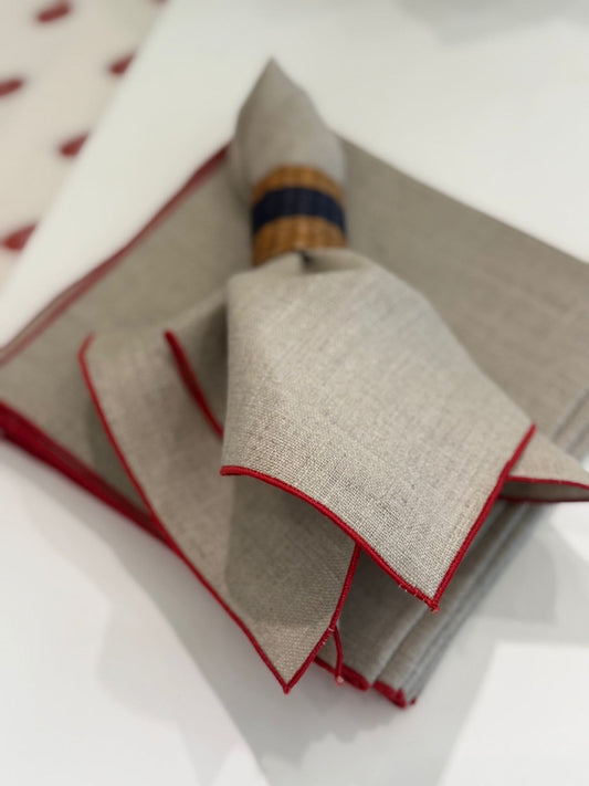 Duo linen napkins set of 6