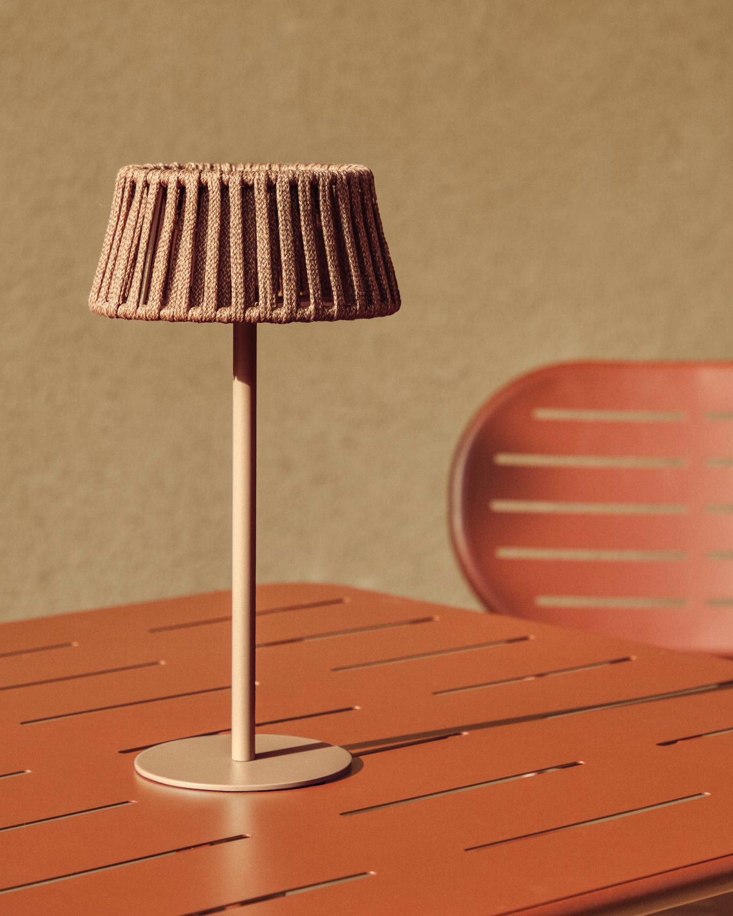 Solar cord portable lamp