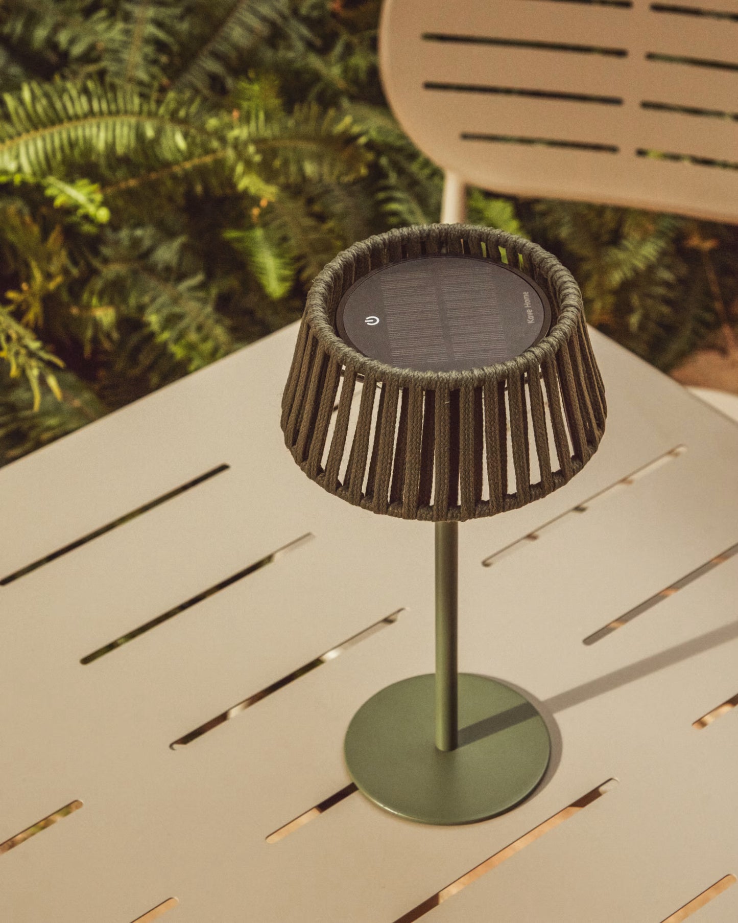 Solar cord portable lamp