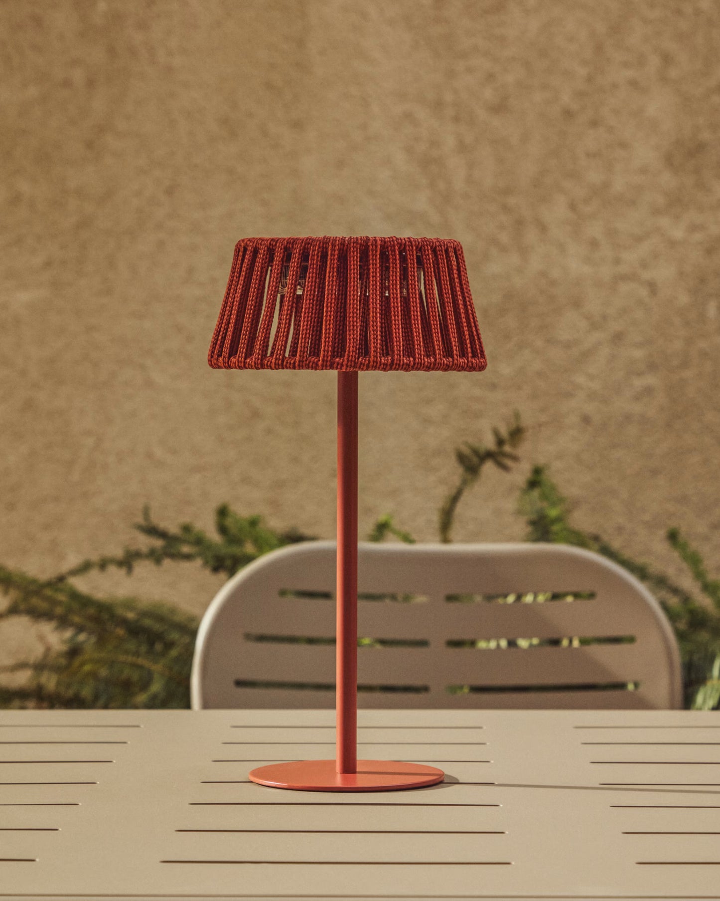 Solar cord portable lamp