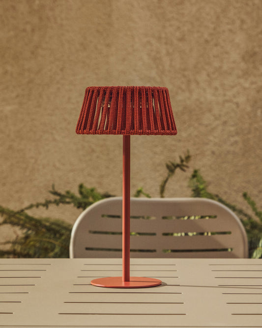 Solar cord portable lamp
