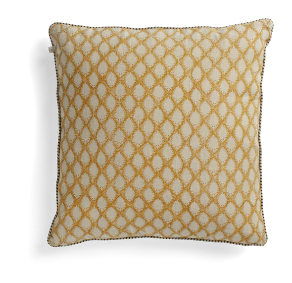 Cypress ochre linen pillow