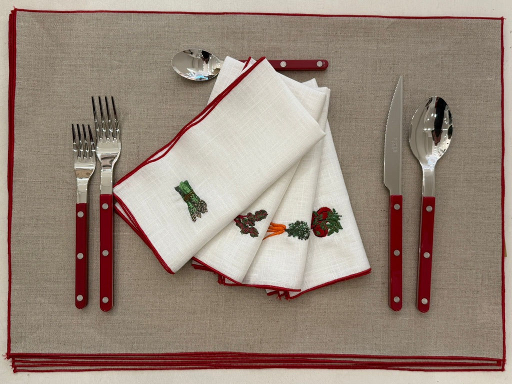 Duo vegetable napkins - set of 4