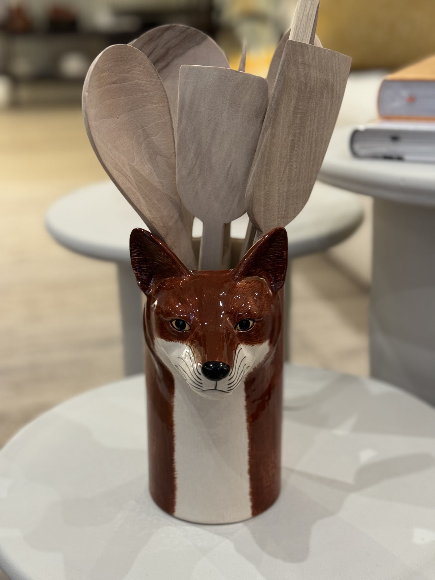 Fox utensil pot