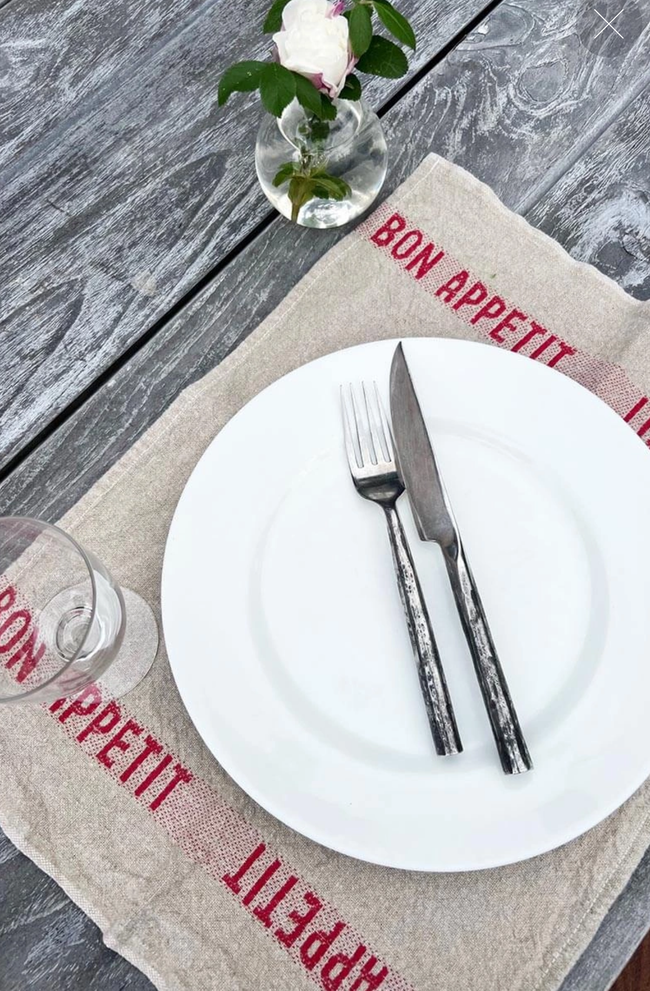 Bon Appetit placemat/napkin set of 6