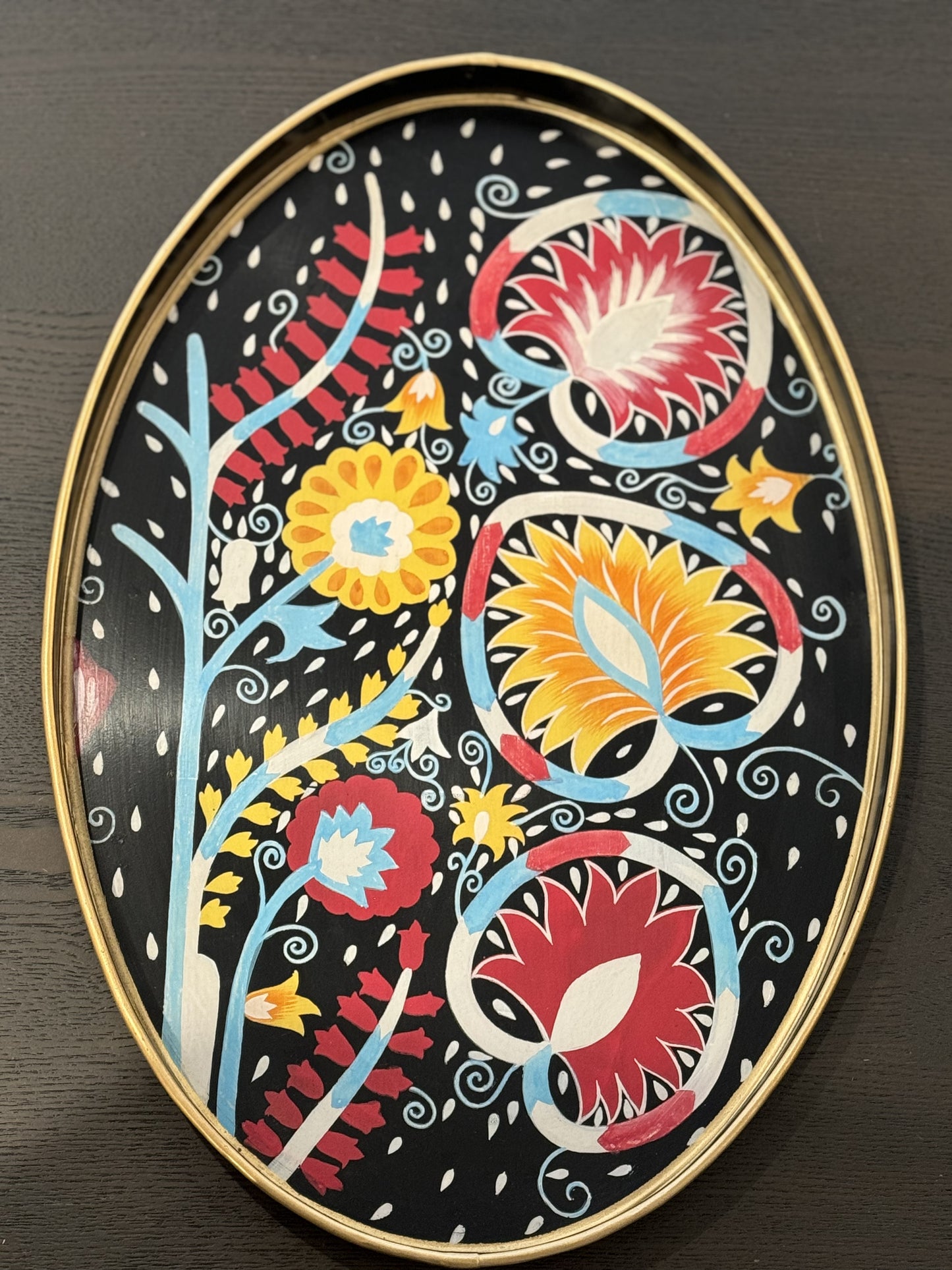 Handpainted Iron Trays 48x39 cm