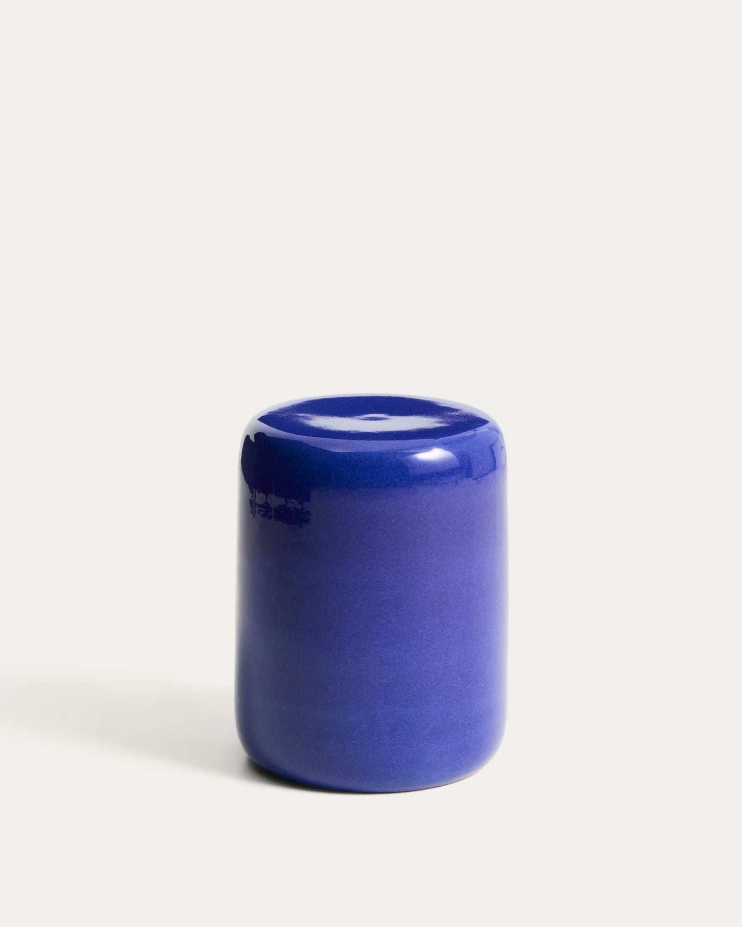 Ceramic side table blue