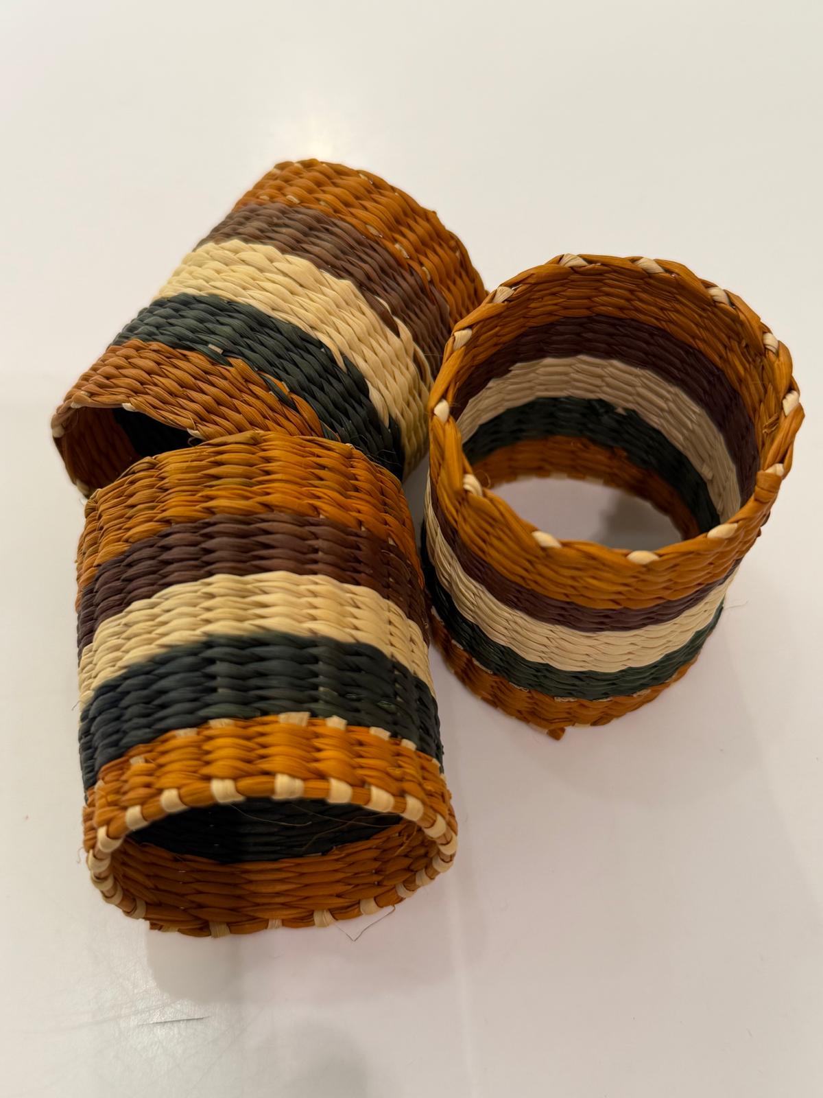Straw napkinrings set of 6