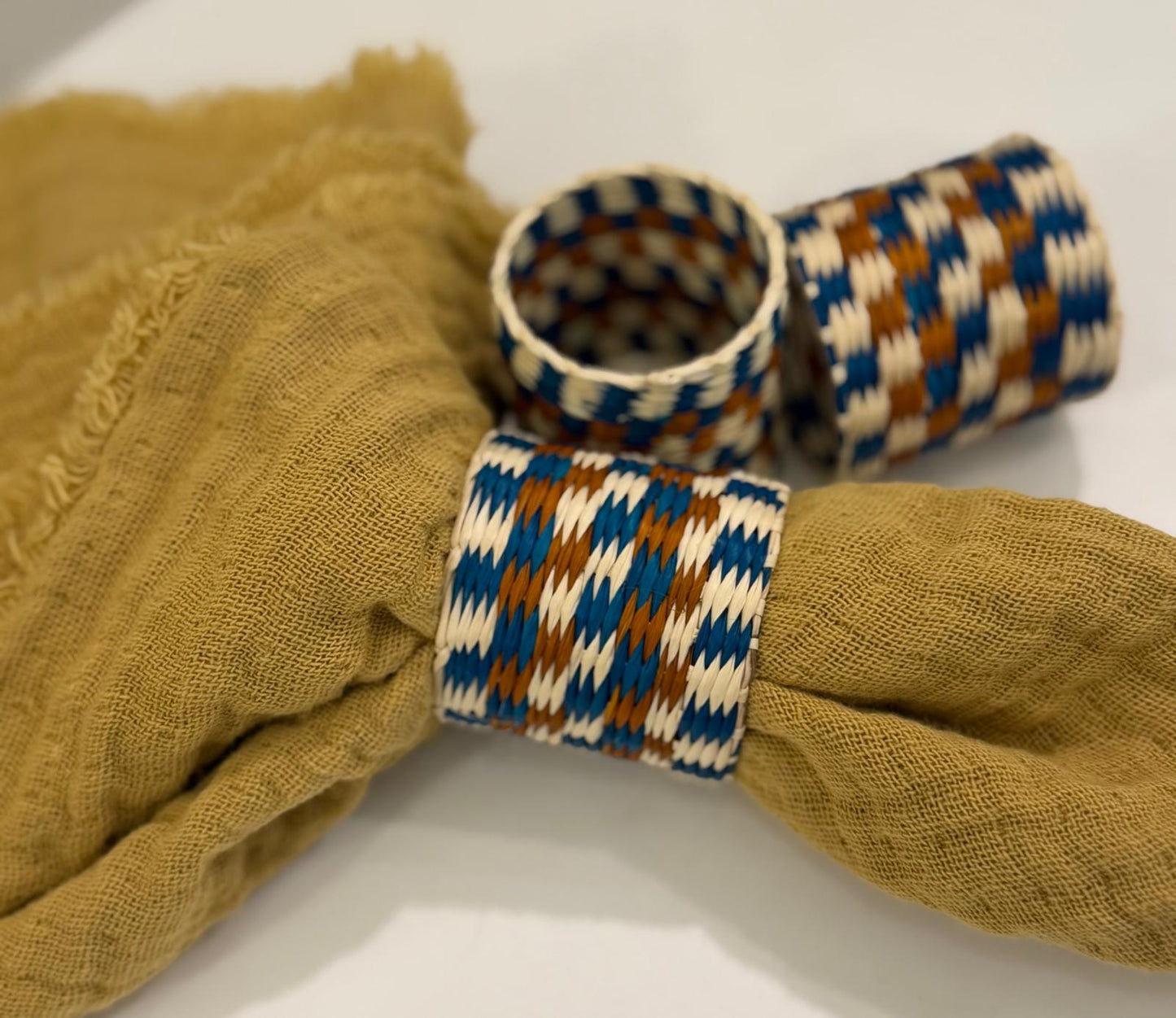 Straw napkinrings set of 6