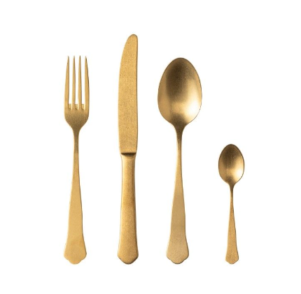 24-Piece Golden Cutlery Set
