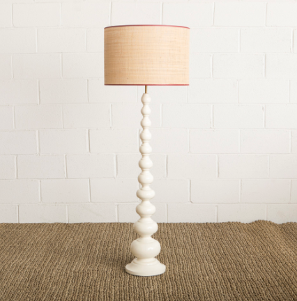 White wooden floor lamp (pick up in store)
