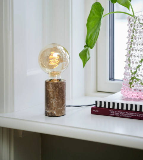 Small marble table lamp
