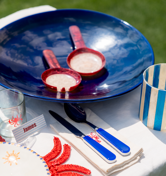 Round ceramic fruit platters