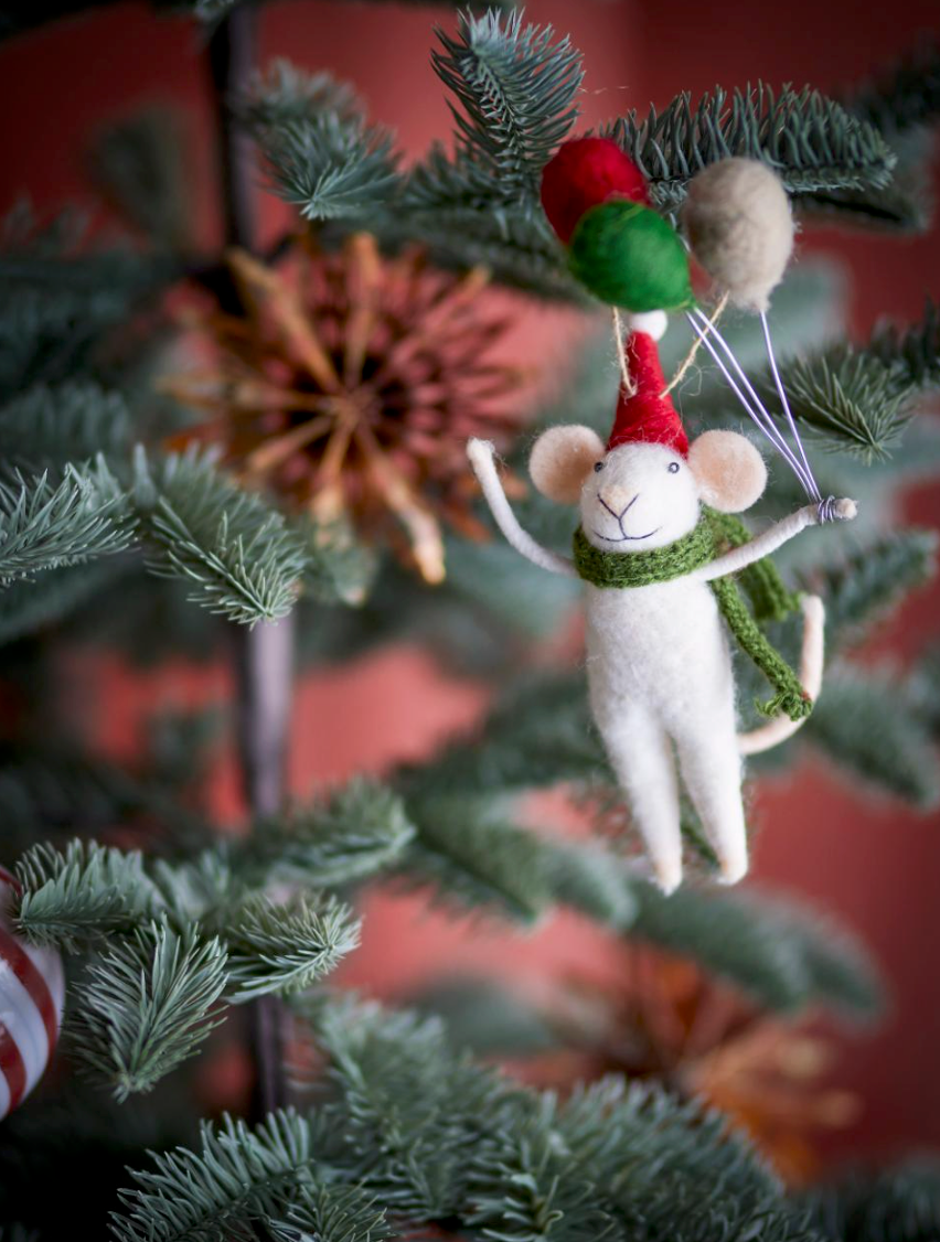 Mouse Teckel Christmas ornaments