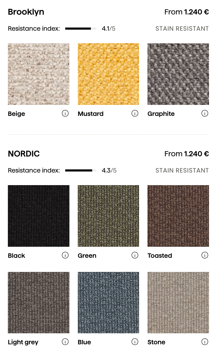 Bouclé bed