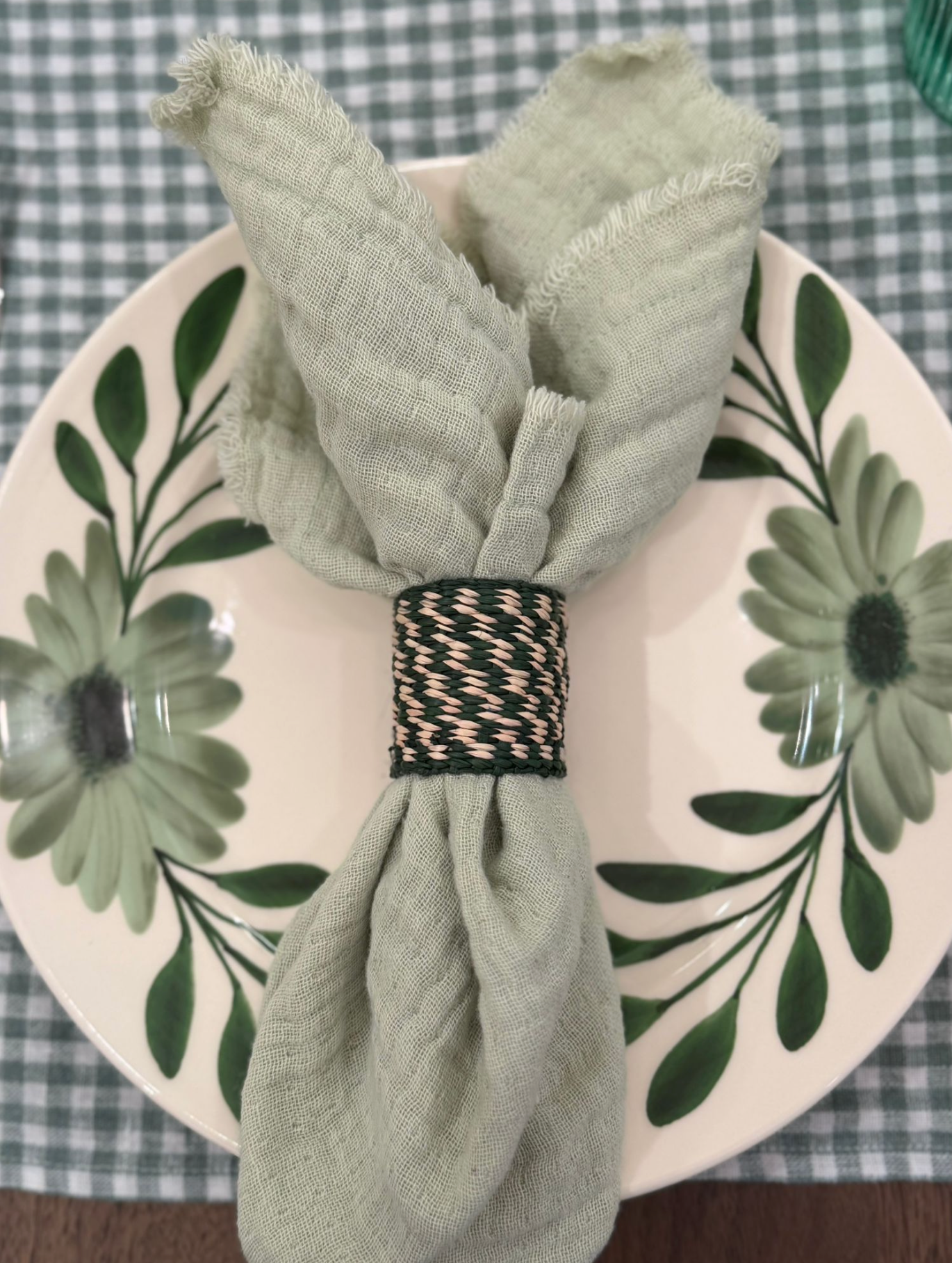 Straw napkinrings set of 6