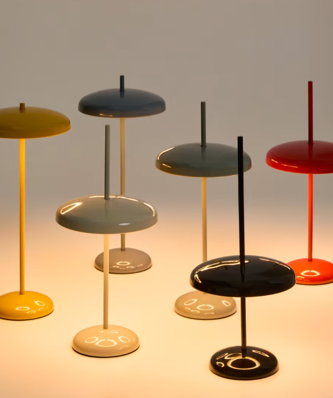 Portable coloured lamps