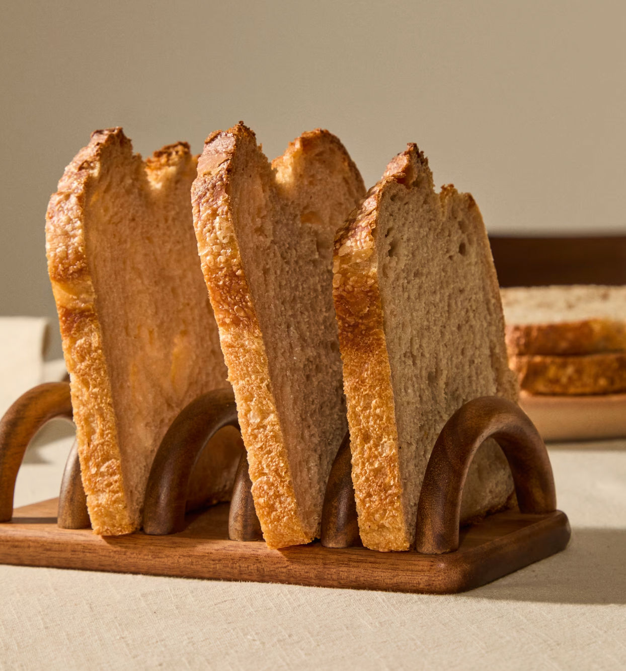 Wooden toast rack