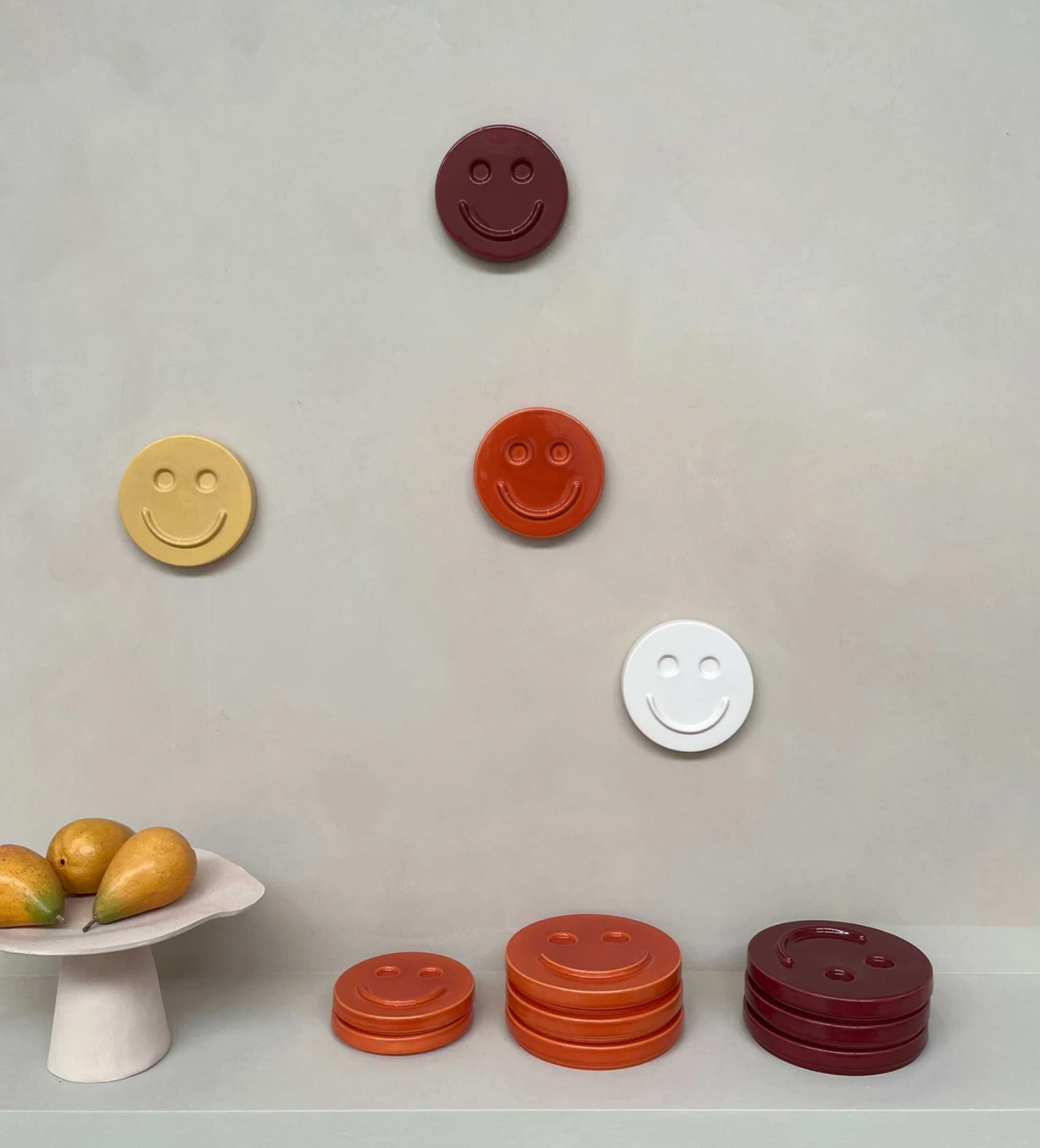Happy ceramics wall art