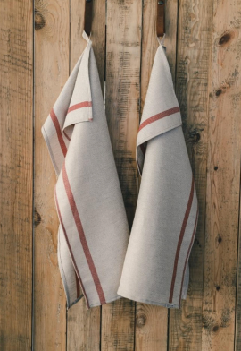 Kitchen towels with romb pattern