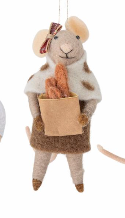 Mouse Teckel Christmas ornaments
