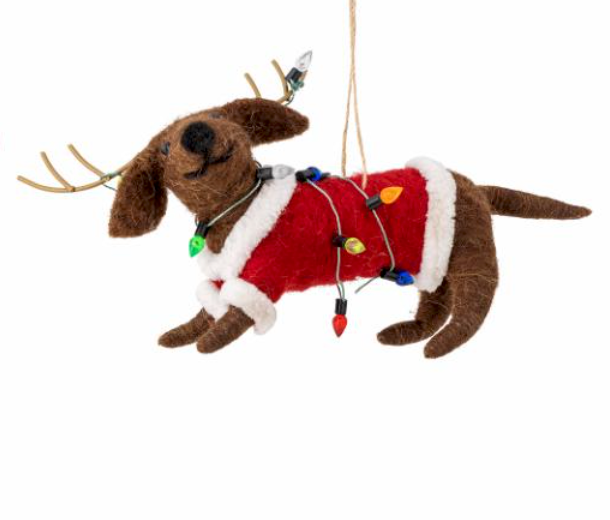 Mouse Teckel Christmas ornaments