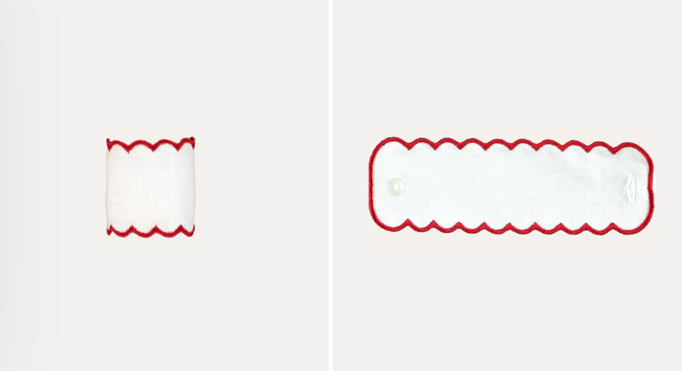 Embroided napkin ring