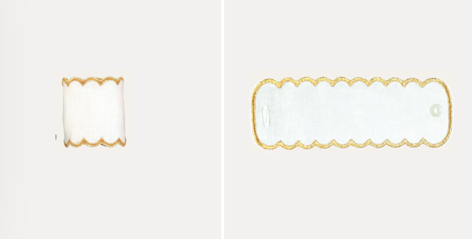 Embroided napkin ring